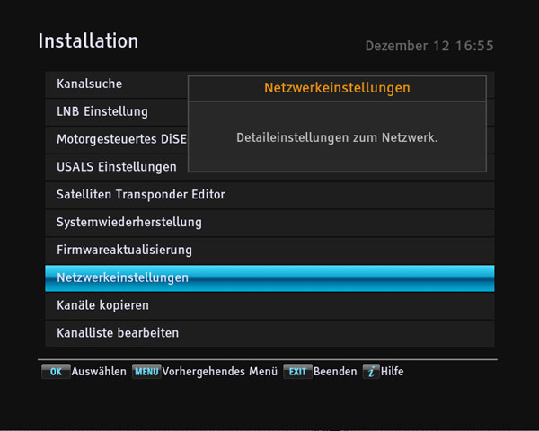 Netzwerkeinstellungen